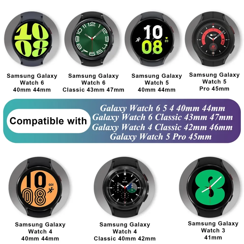 สายซิลิโคนสำหรับ Samsung Galaxy WATCH 6 5 4 40mm 44mm/5 Pro 45mm ไม่มีช่องว่างกำไลข้อมือ Watch6คลาสสิก47mm/43mm watch4 42/46mm