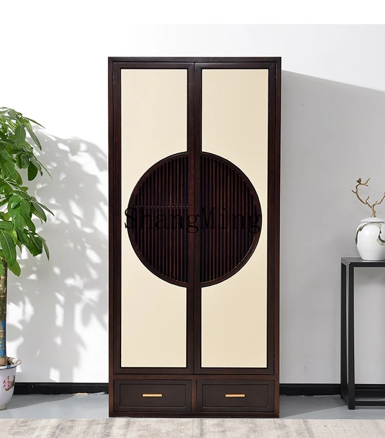 

SM new exquisite and fashionable new Chinese solid wood wardrobe modern simple bedroom storage cabinet furniture