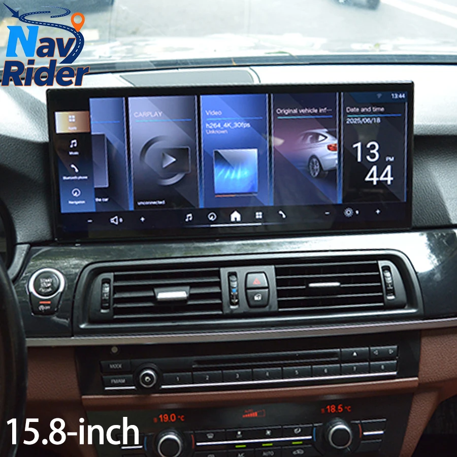 

15,8-дюймовый автомобильный радиоприемник Android 14 для BMW 5 серии GT F10 F11 F18 2011-2017 GPS Carplay навигация стерео авто DSP BT мультимедийный плеер