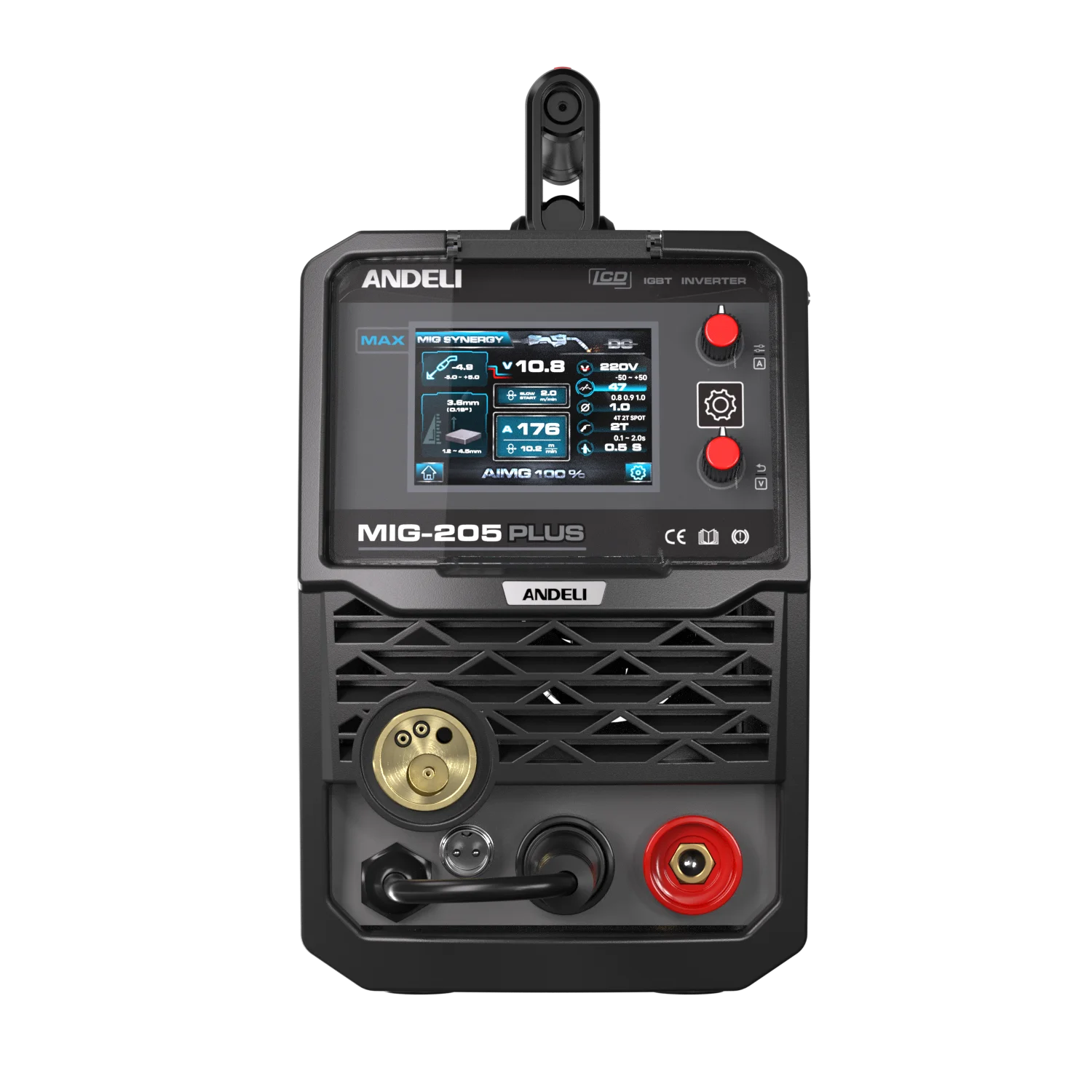 

ANDELI 110V/220V LCD MIG-270 MIG ALUMINIUM MIG MMA LIFT TIG Welding Spool Gun Machine With Welding Aluminum Spool Gun