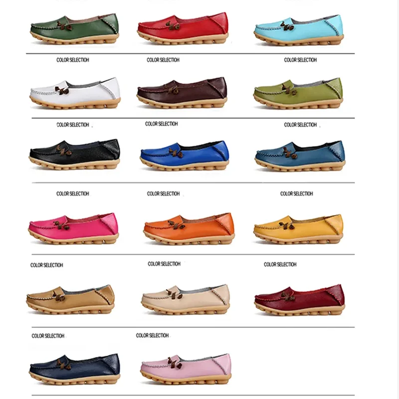 

Women's Leather shoes New large size 100% cowhide Loafers casual sports shoes Fashion Lightness Womens vulcanized shoes sneakers