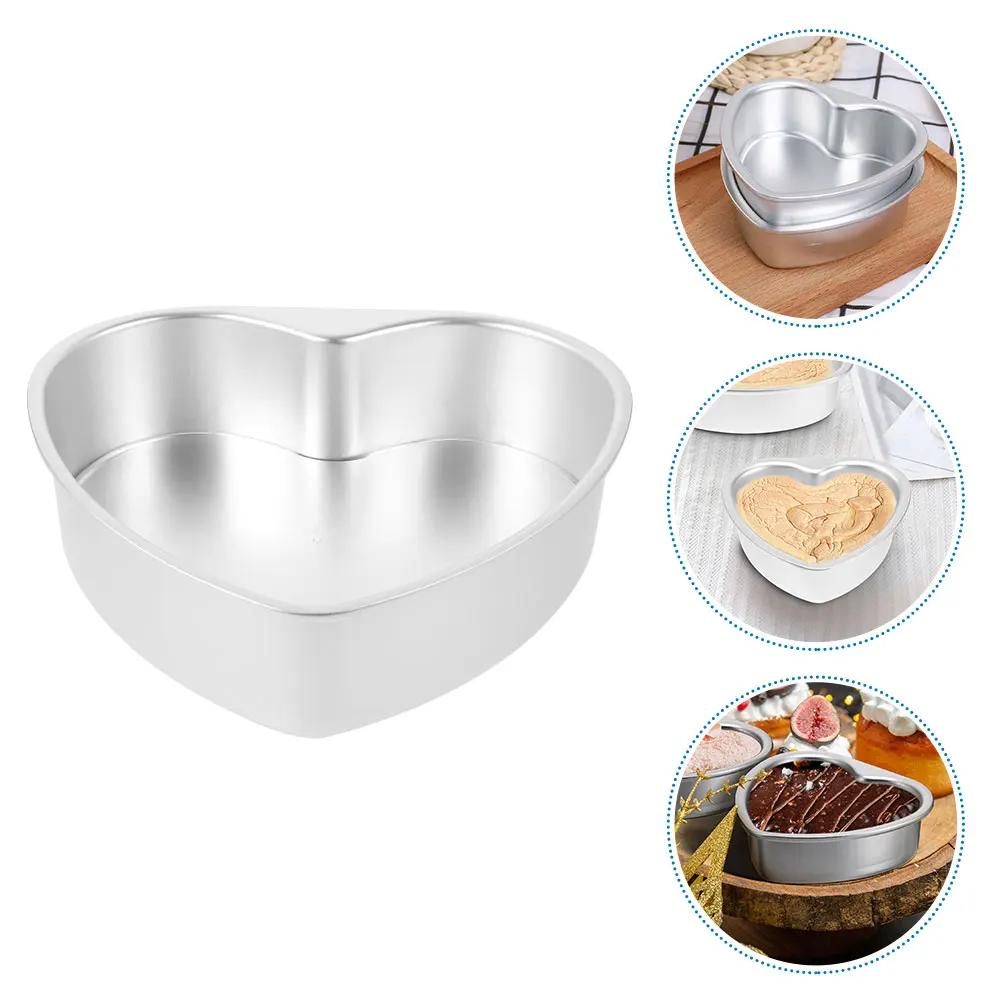 

Heart-Shaped Cake Pan Non-Stick Reusable Mold Removable Bottom For Wedding Party Gathering Small Heart Cake Pans Oven Baking