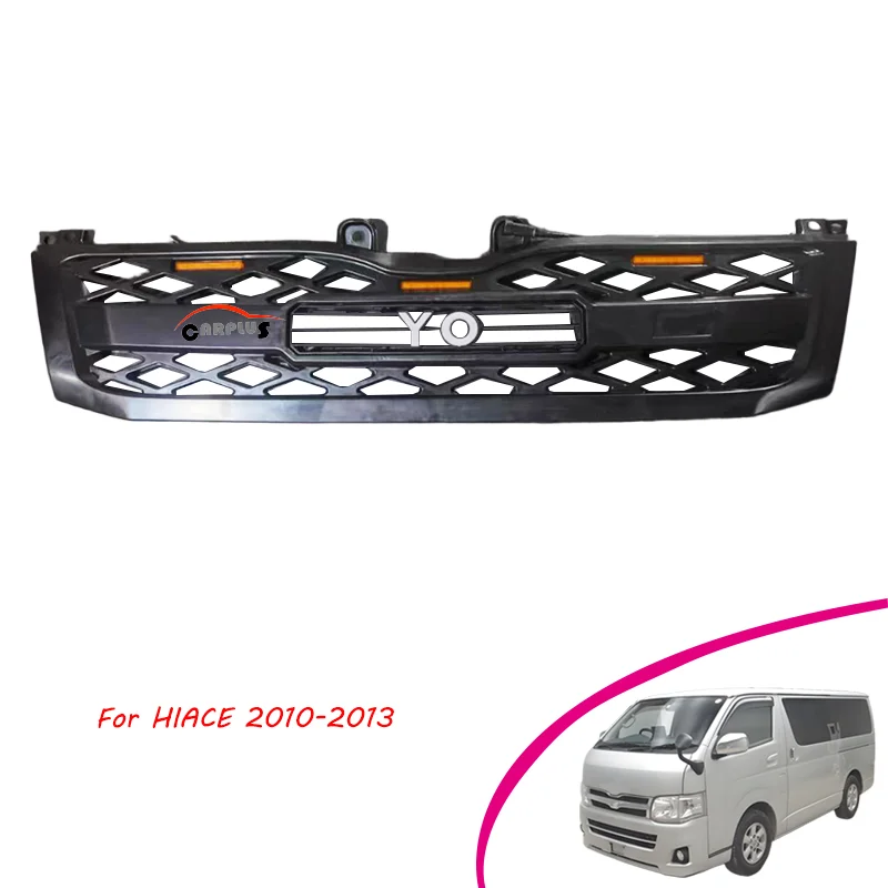 

Auto Grill for HIACE 2010-2013 Minibus Grill Car Body Front Bumper Guard Front Grille Parts Accessories