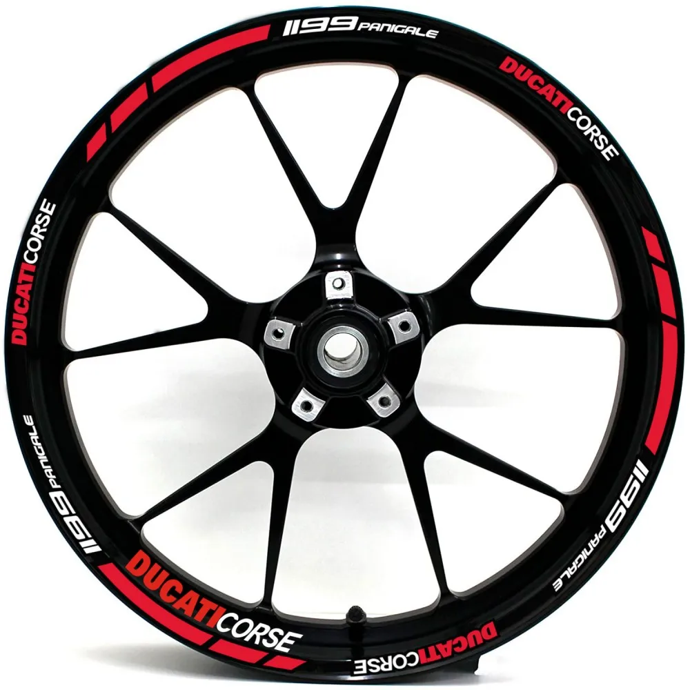 Ducati Corse 1199 Panigale motorbike Wheel rim compatible sticker kit