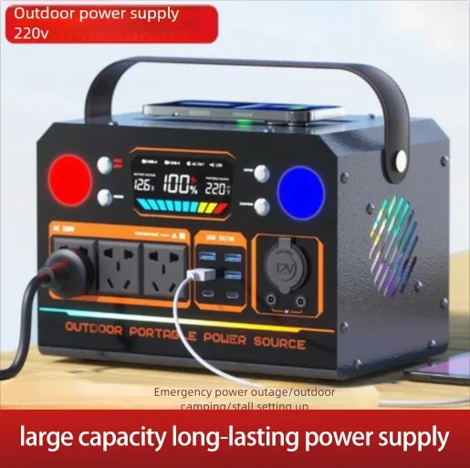 Hot-selling market large-capacity mobile outdoor power supply, with socket battery, for live self-driving camping power supply