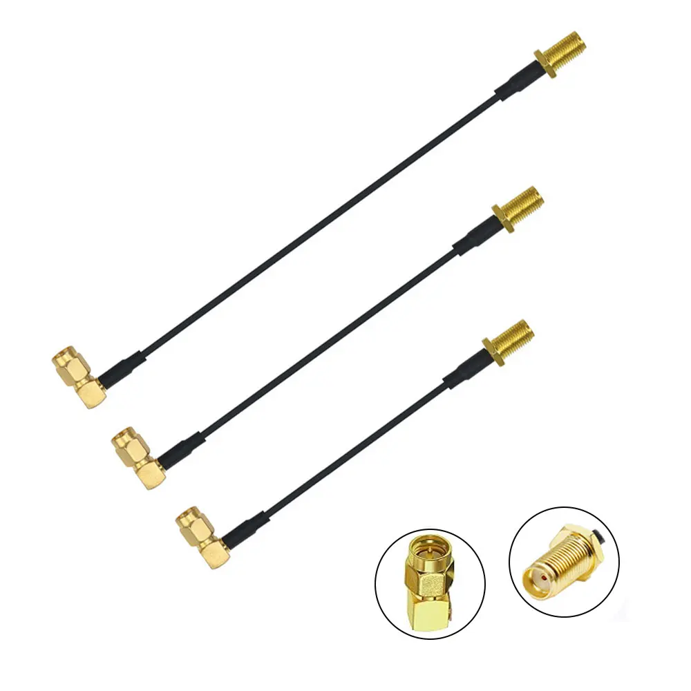 

1PCS SMA coaxial cable RG178 SMA female to SMA male right angle for WiFi FPV antenna extension line RF coaxial tail cable