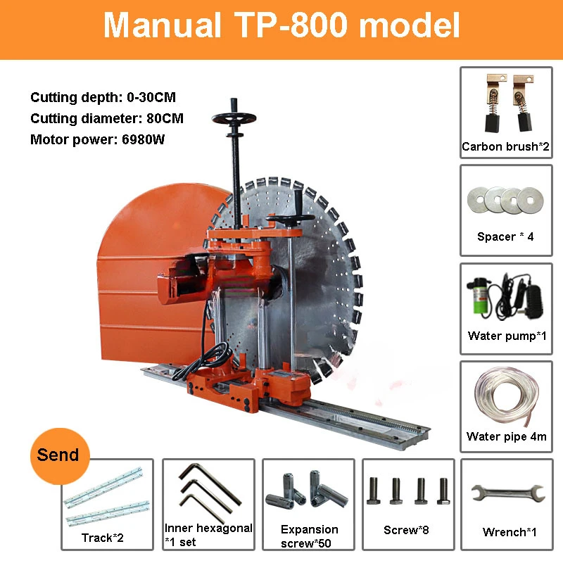 Opening Machine Reinforced Concrete Wall Cutting Machine 100cm Electric Wall Saw Open Doors Windows Cutter