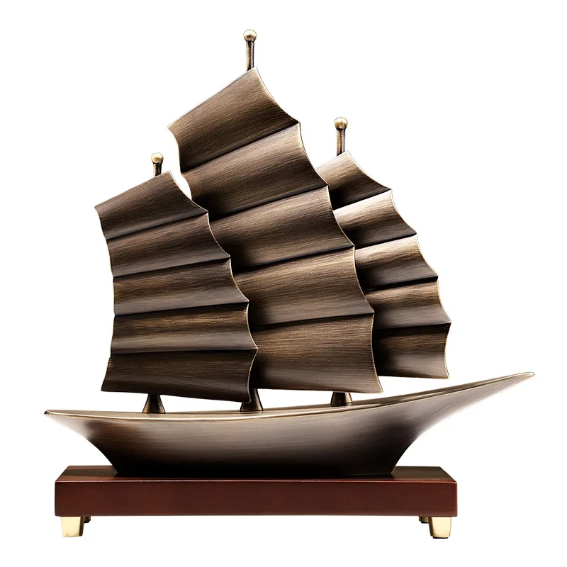 sailing, sailing copper ornaments, office desktop leaders, bosses, high-end gifts, decoration, housewarming, opening gifts
