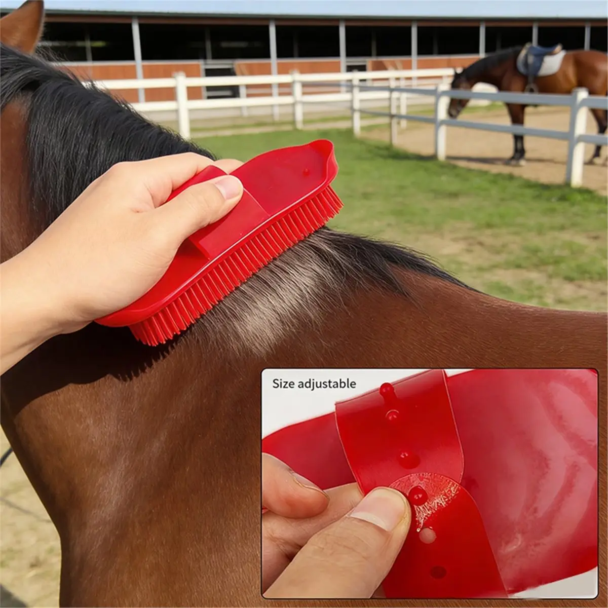 DT38 Professional Horse Grooming Brush Set for Enhanced Cleaning & Care, Ideal for Bathing and Stable Maintenance