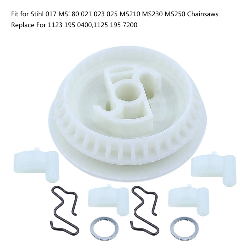 Starter Pawl & Starter Pulley Replace for 1123 195 0400 for 017 021 023 025 MS230 MS250 MS210 Chainsaw