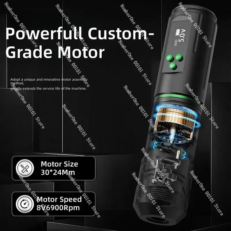 Professional Wireless Tattoo Pen Kit Rotary Machine for Beginners Permanent Makeup Lip Eyebrow Microblading Device High Power