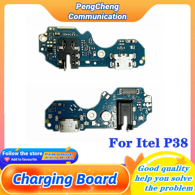 

10pcs For Itel P38 with IC Charging board Charger flex mobilephone Parts Flex Cable With Microphone Mic