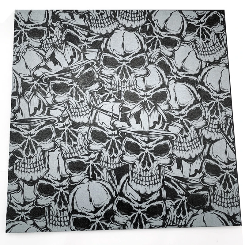 2 Sizes Skull Pattern Infused Kydex Thermoform Board K Thermoplastic Sheet Plate For Knife Sheath Scabbard Cover DIY Making