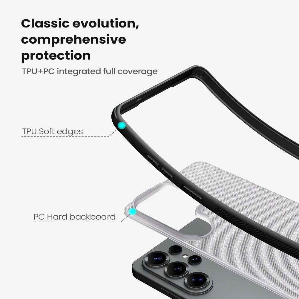 Nillkin Etui Frosted Shield Pro do Samsung Galaxy S26 Ultra S26+ S26 Plus, PC+TPU, z poduszkami powietrznymi, odporne na wstrząsy i zarysowania. — zdjęcie produktu 5
