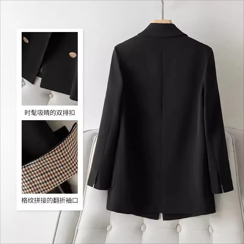 Insozkdg Spring/Autumn New Casual Jacket Women High Fashion Korean Style Black Suit Design High Quality Blazer Women Clothing