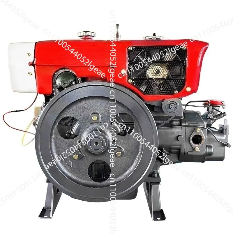 Motor diésel refrigerado por agua de un solo cilindro, condensación de electricidad agrícola, arranque de Tractor pequeño, manivela manual de 15 caballos de fuerza