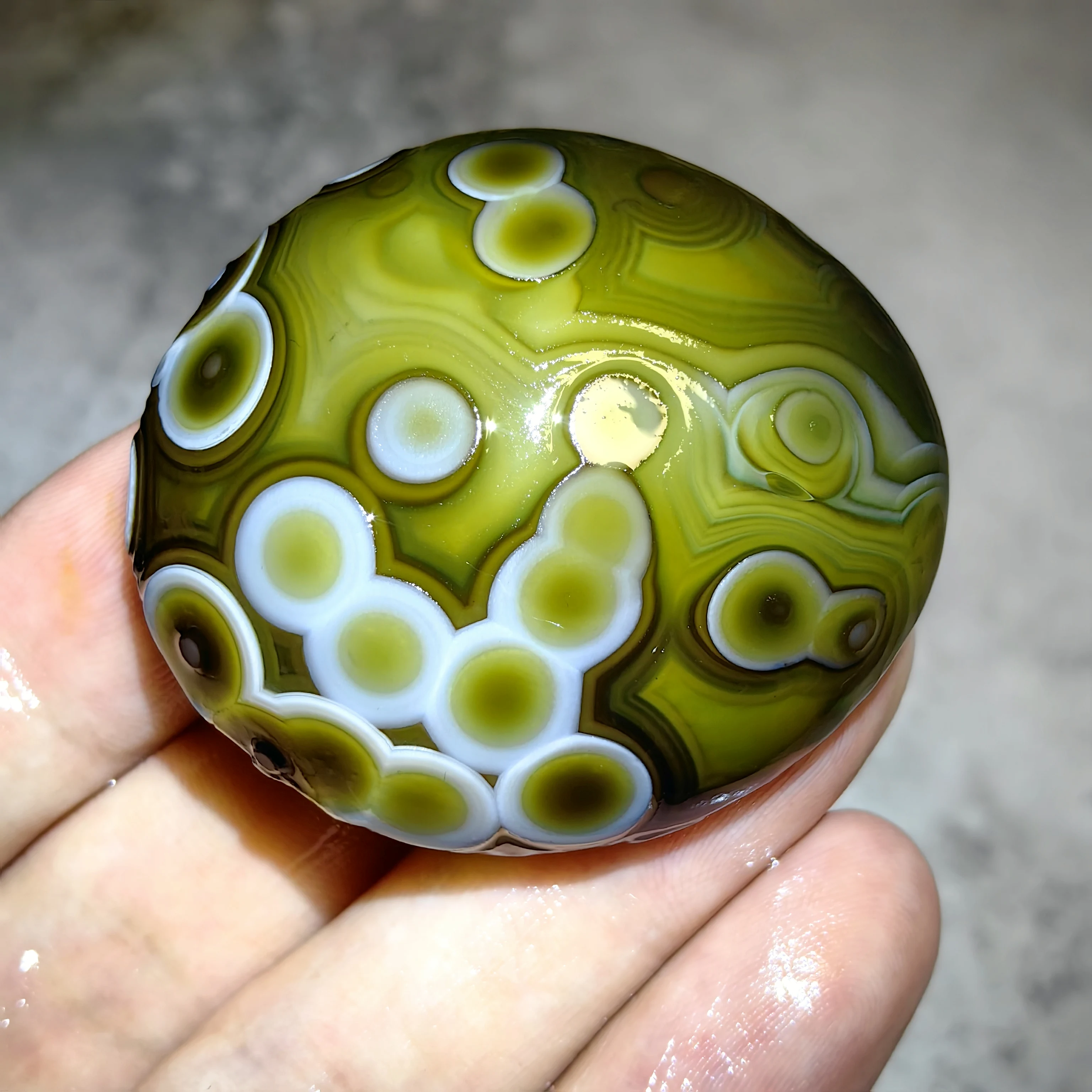Pure  Natural Divine Eye Agate Eye Texture Agate for DIY Jewelry, Stress Relief Spiritual Defense & Blocking Negative