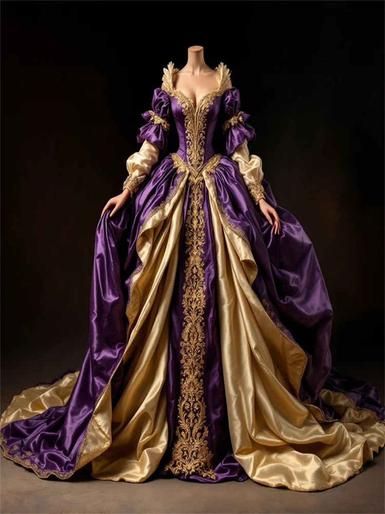 Historisches Viktorianisches Luxus-Vintage-Barock-Prinzessinnenkleid Renaissance Tudor Elizabethanisches Reenactment-Ballkleid