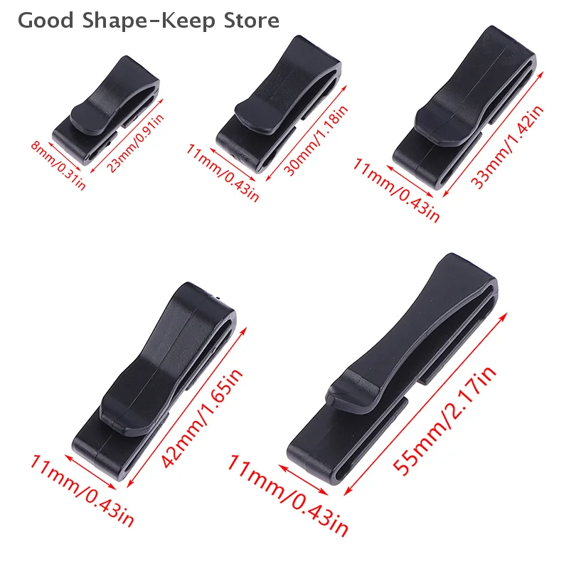 10 قطعة/الحزمة سريعة زلة حارس مشبك نهاية كليب المنزلق ضبط حزام حزام 20-51 مللي متر الأسود للتخييم التنزه على ظهره #6