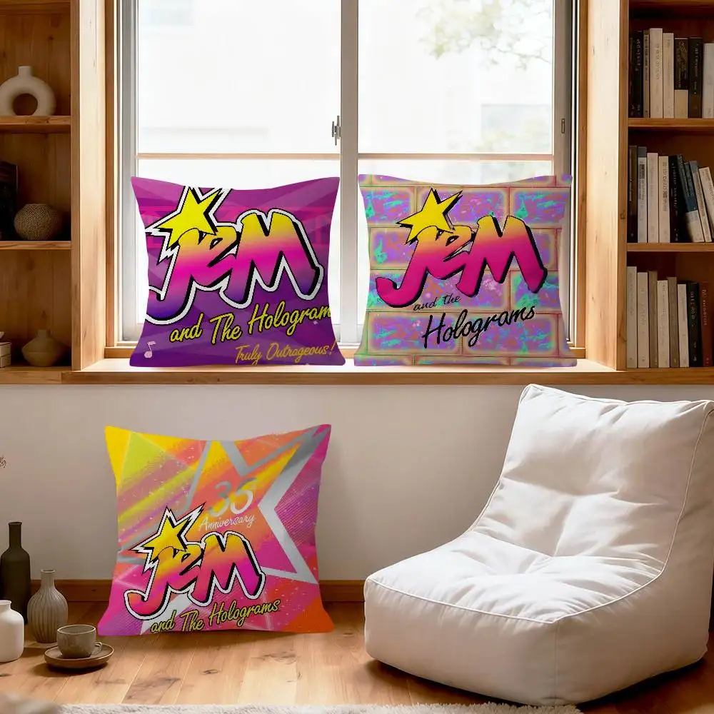 Jem And The Holograms Movie  Decorative Room Aesthetics Pillow Case Home Decor Bedroom Sofa Bed Pillow Cover 45x45