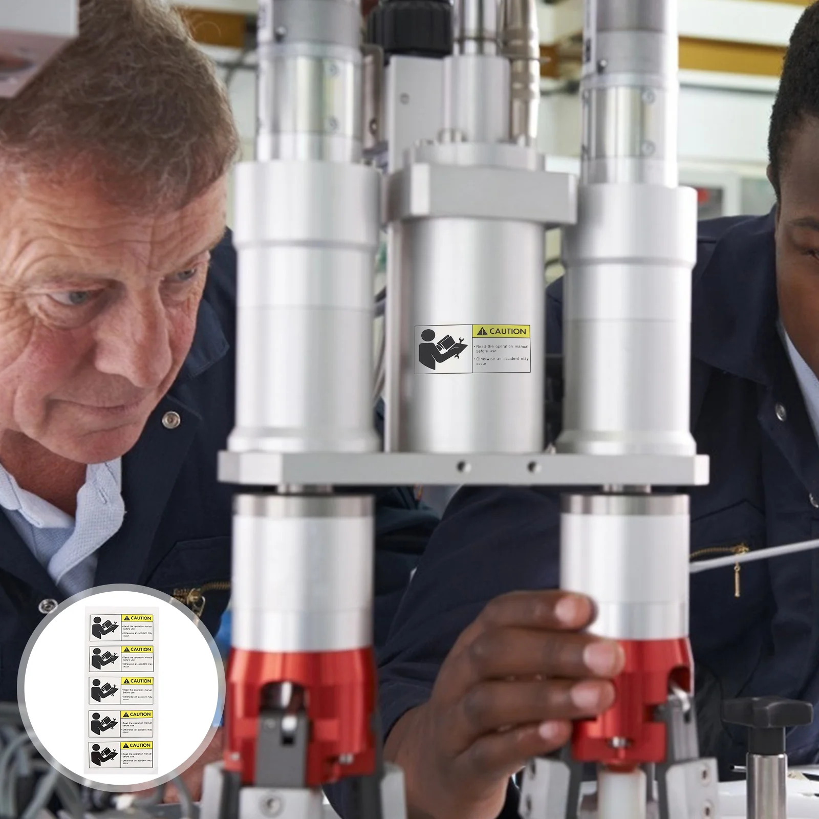 5 Pcs Applique Read The Manual Stickers Warning Decals Safety Sign Pet Reading Instructions