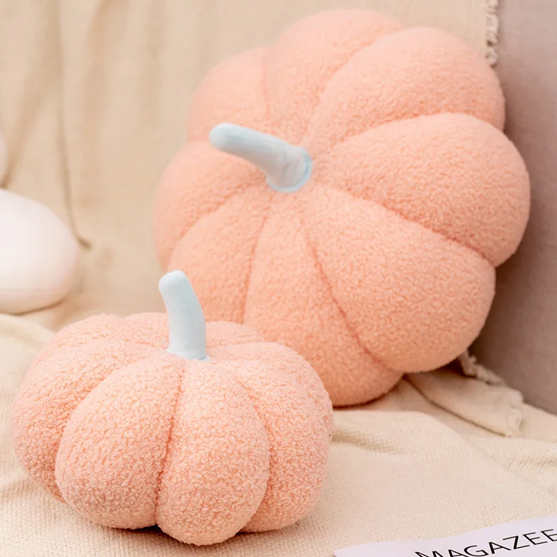 Cute Pink Pumpkin Throw Pillow Back Cushion Soft Plushies Back Cushion Sofa Cushion Party Decoration Girls Halloween Gifts