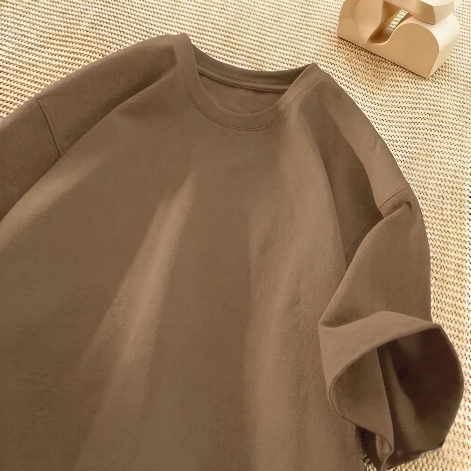 Solide modische Sommer-T-Shirts für Herren, mehrfarbig, S-3XL, Baumwolle, kurzärmelig, All-Match, Basic, Sport, Streetwear, weiche, atmungsaktive Kleidung – Detail 30