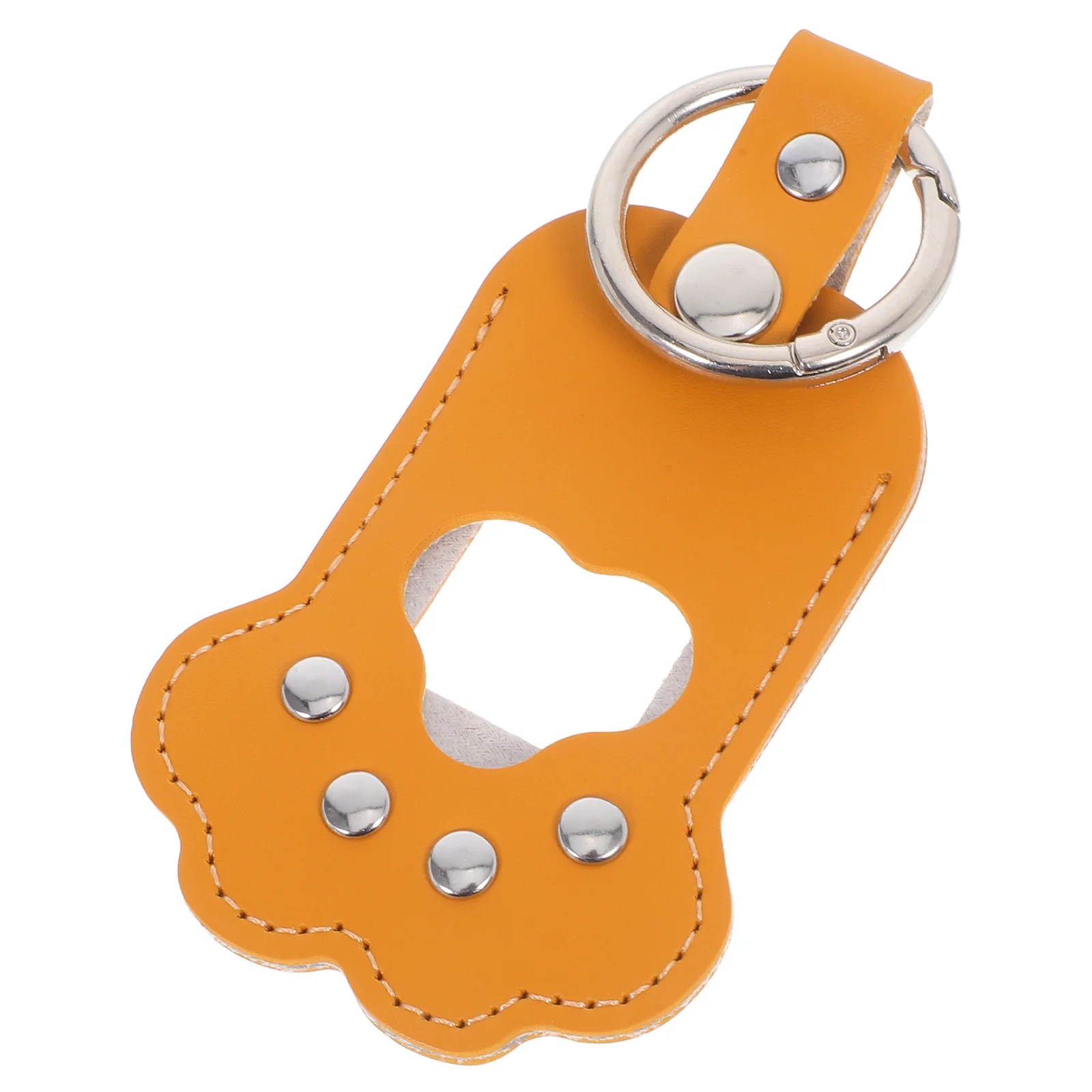 

Pet Hair Keepsake Keychain PU Paw Holder Portable Pet Hair Storage Pendant Memorial Keyring