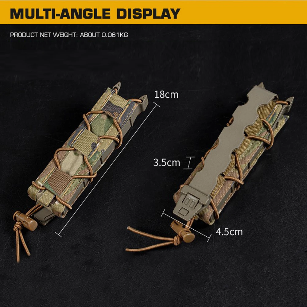 MP5 MP7 Mag Pouch 9mm.45 Long Mag Holder Bag Tactical Modular MOLLE Open Mag Pouch Carrier Hunting Air soft Accessories