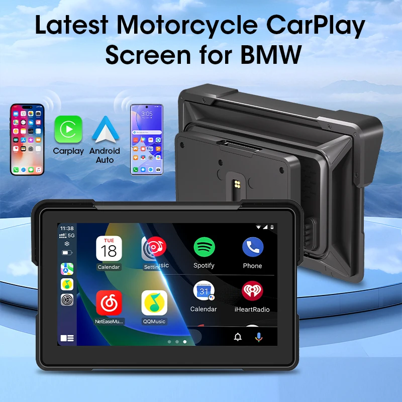 Per BMW Moto Carplay Navigazione GPS Wireless Carplay Android Auto Dual Bluetooth Per BMW R1200GS ADV/ R1250GS ADV/S1000XR