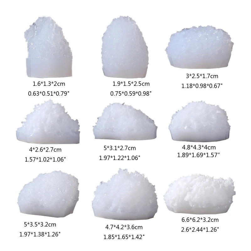 Zb91 molde cluster cristal para enchimento molde resina silicone, moldes cristal resina para artesanato