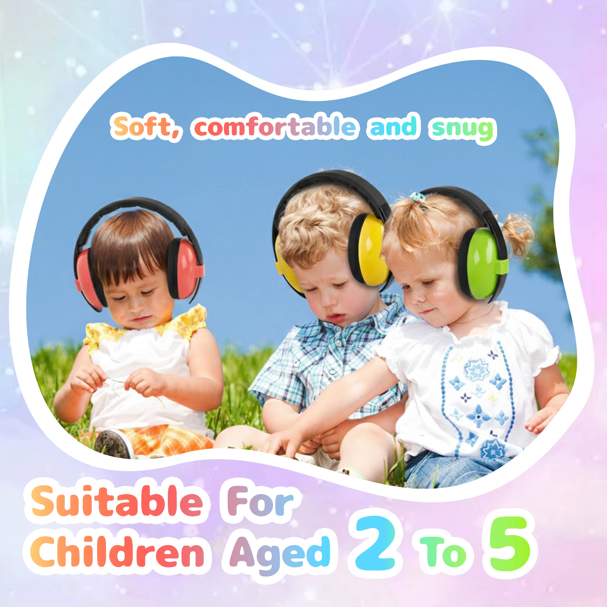 1pc Baby Noise Cancelling Earmuffs Headphones Anti-Noise Ear Protection for Sleep Travel Stretchable Infant Ear Guards