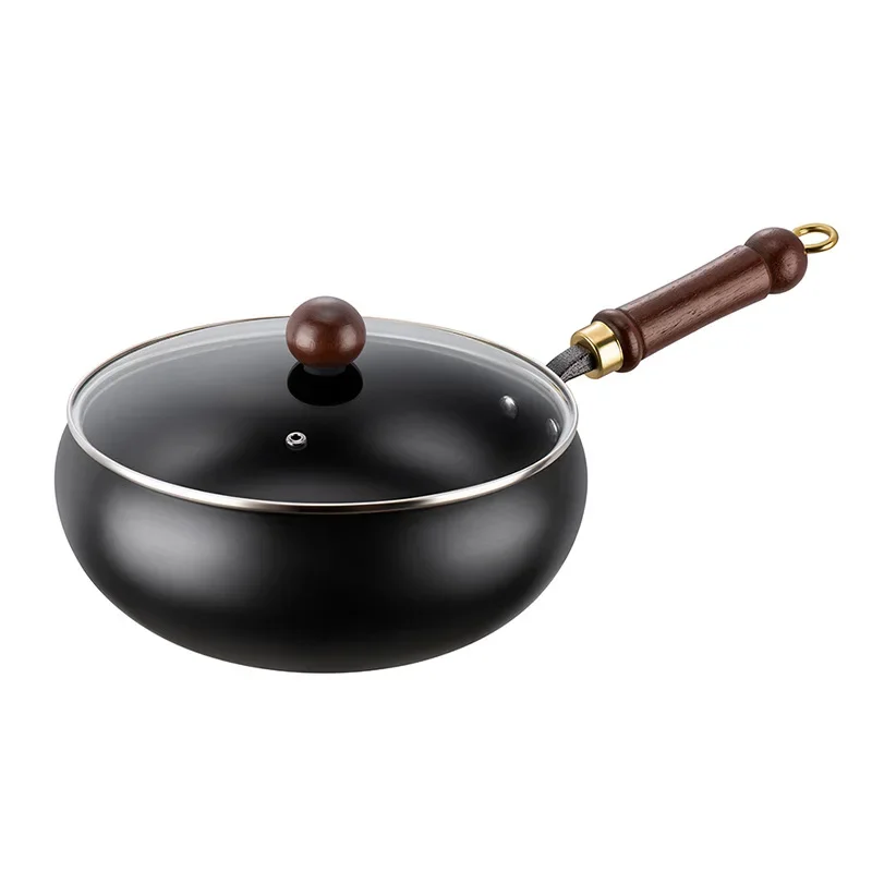 Deshlangu Forged Belly Pot Uncoated Fine Iron Wok Iron Pot Home Wrought Iron Uncoated Pot