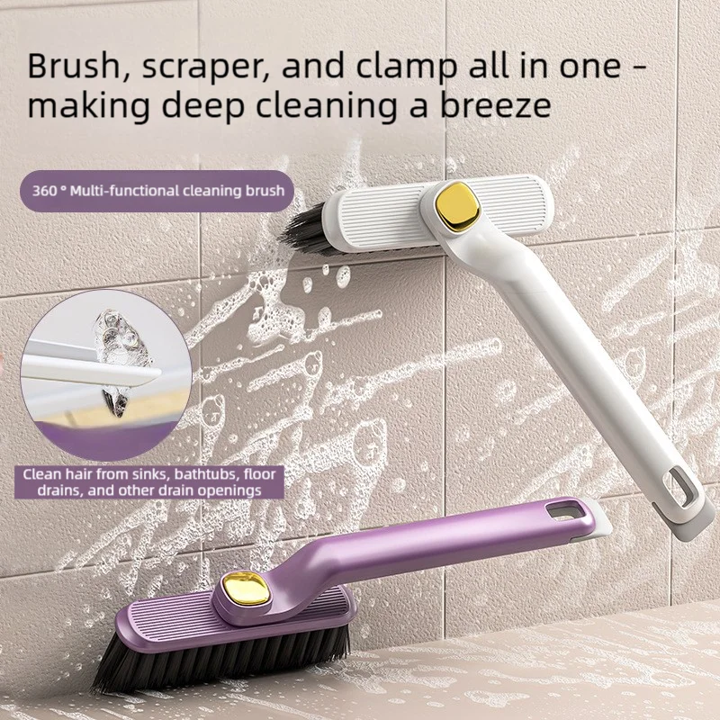 Handheld Rotatable V shape Crevice Cleaning Brush Tile Floor Brush for Bathroom Kitchen Gap Toilet Corner Home Clean Tools Multi