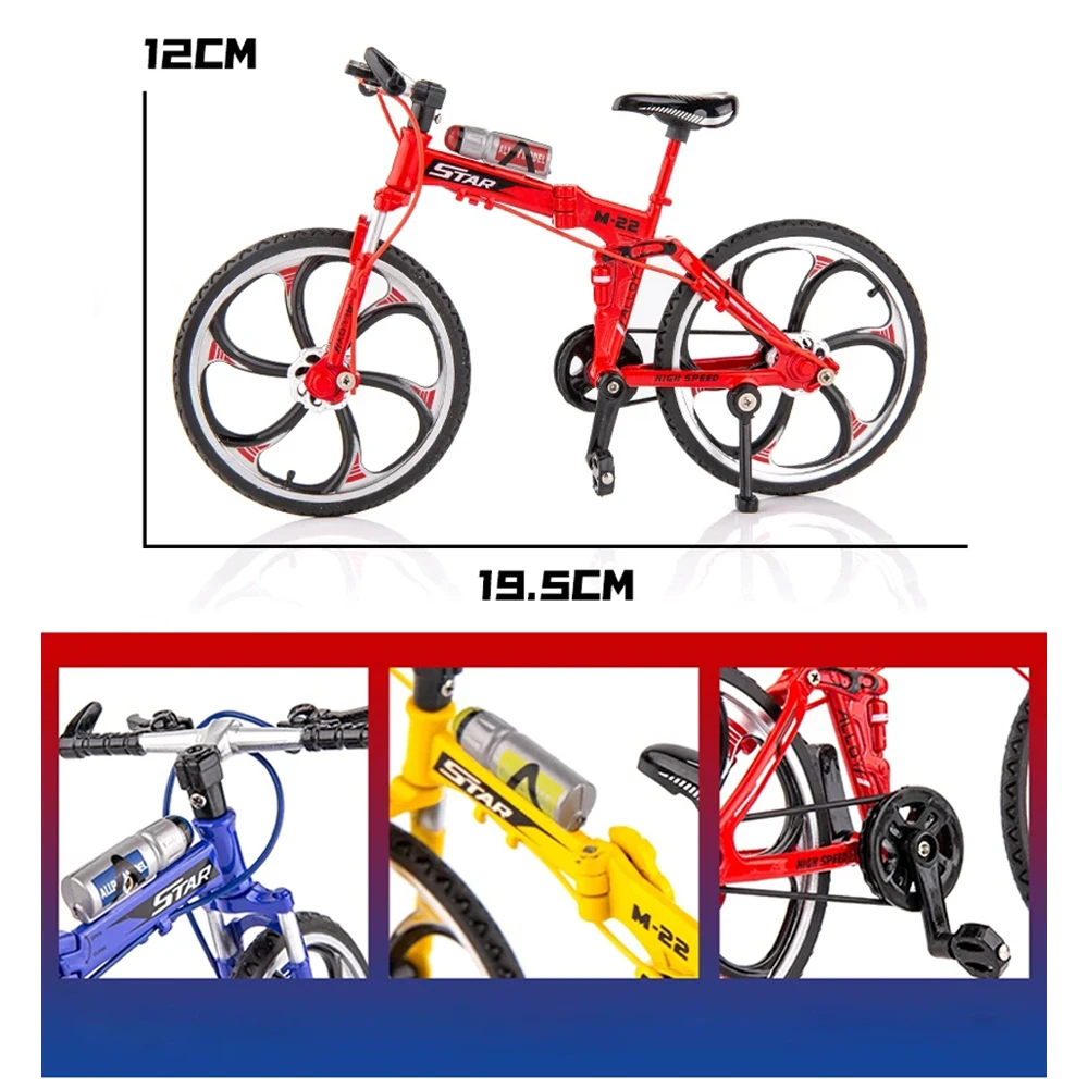 Fahrrad Modell 1/8 Simulation faltbares Fahrrad Metall Modell Druckguss Auto für Jungen Mountainbike Legierung Motorrad für Geschenke Tisch dekoration