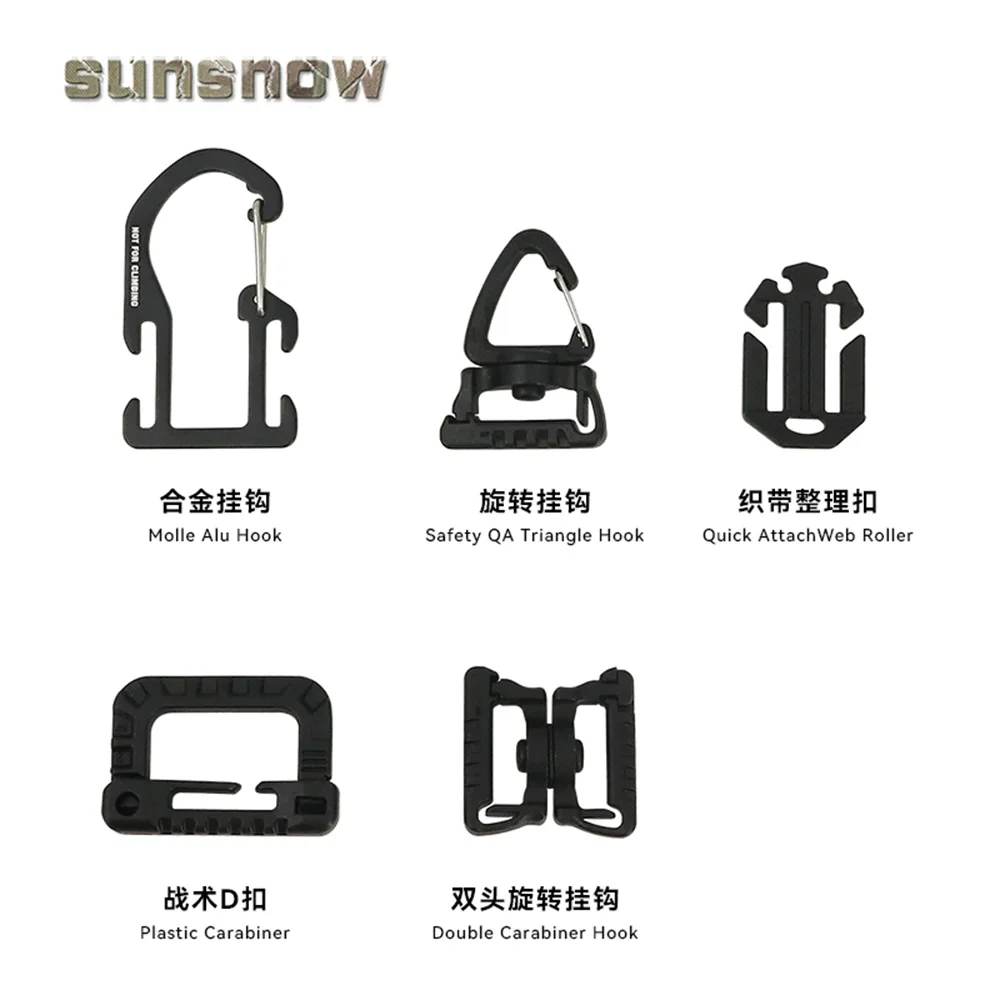 Safety QA Triangle Hook Quick Release Replacement Fasteners Buckle Rotating Hooks Tactical D-ring Buckle