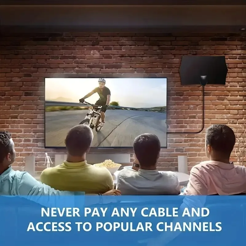 ​ ​ هوائي تلفزيون سداسي 4K - مضخم إشارة عالي الدقة للتلفزيونات الذكية/القديمية مع توافق واسع ​ ​