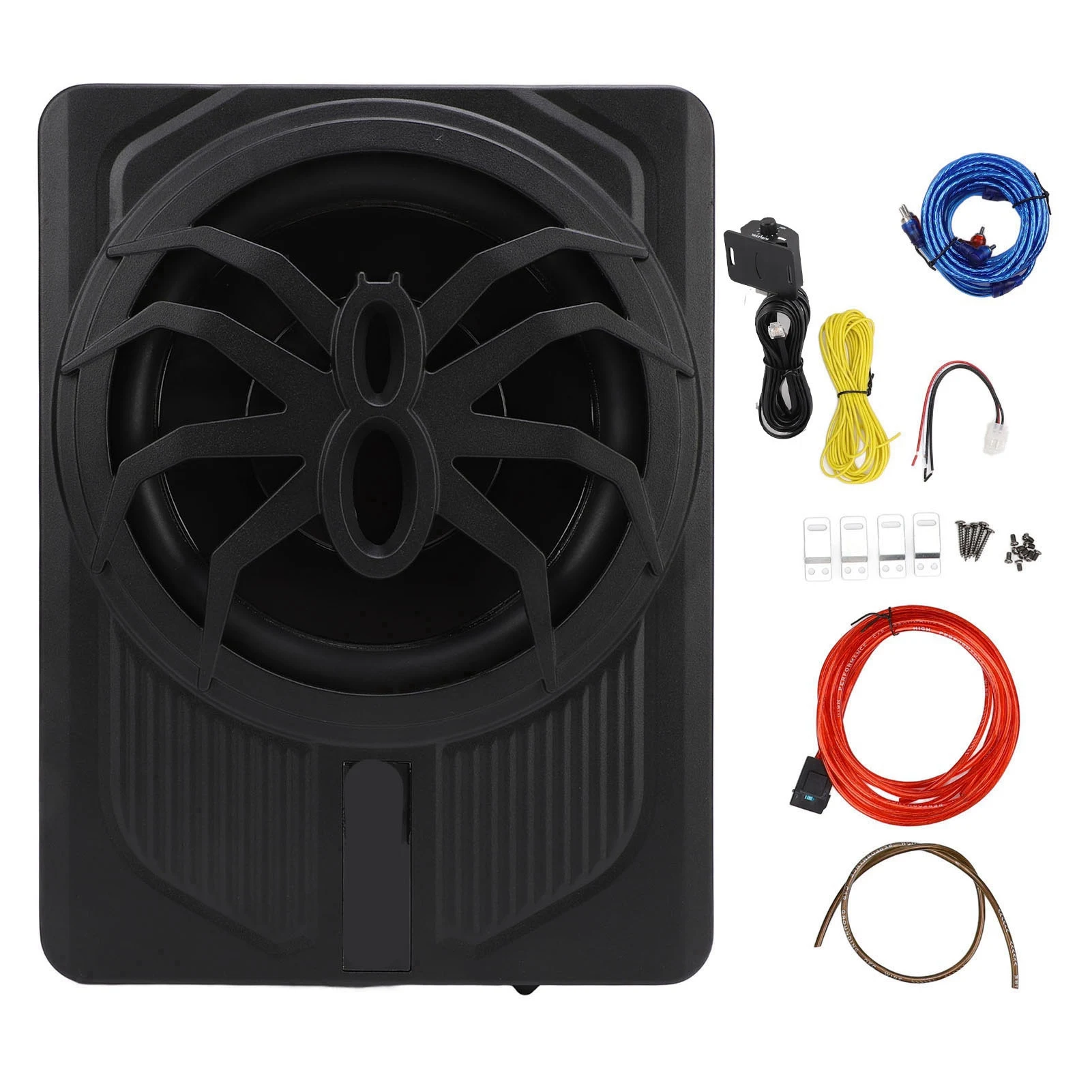 Slim Underseat Powered Car Subwoofer 10in 800W with LED Atmosphere Light Excellent Heat Dissipation Performance