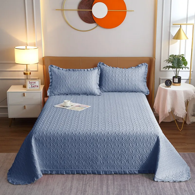 230x250cm Thicken Bedspread on bed Solid Color Quilt Double Bed Covers Super warm Quilted Bedspread cubre cama