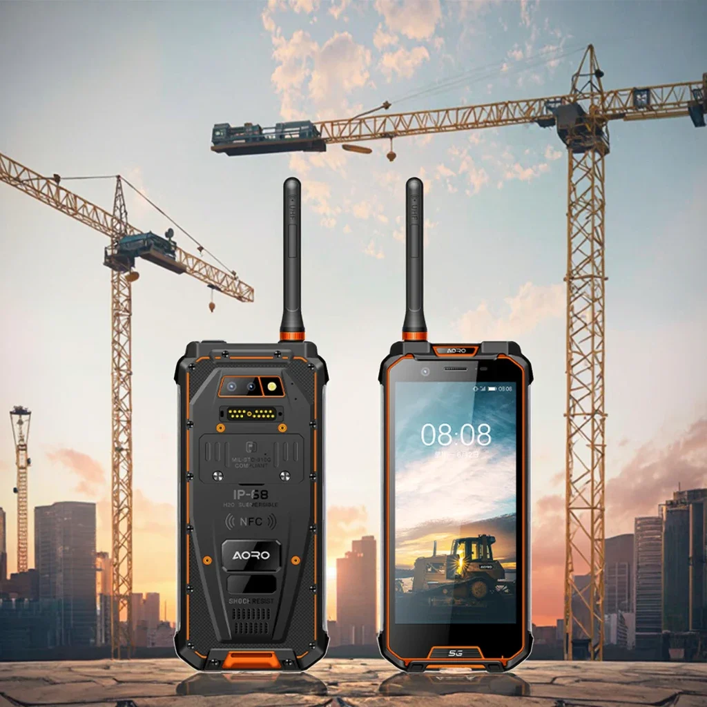 Teléfono Resistente AORO M5 5G, 8GB+256GB, Batería Superior a 8000 mAh, Cámara Frontal de 48MP+2MP: 13MP, IP68, NFC