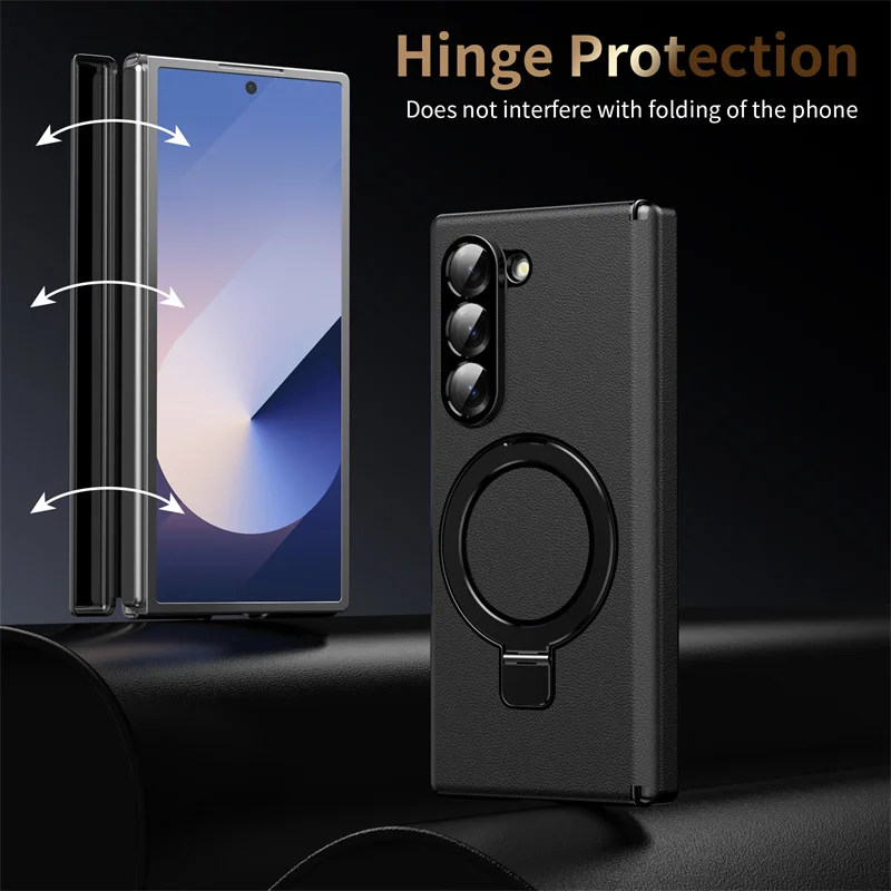 Magsafe Magnetic Hinge Case for Samsung Galaxy Z Fold 7 6 5 4 3 360 Full Protection Screen Glass Wireless Magnetic Holder Cover - Image 2