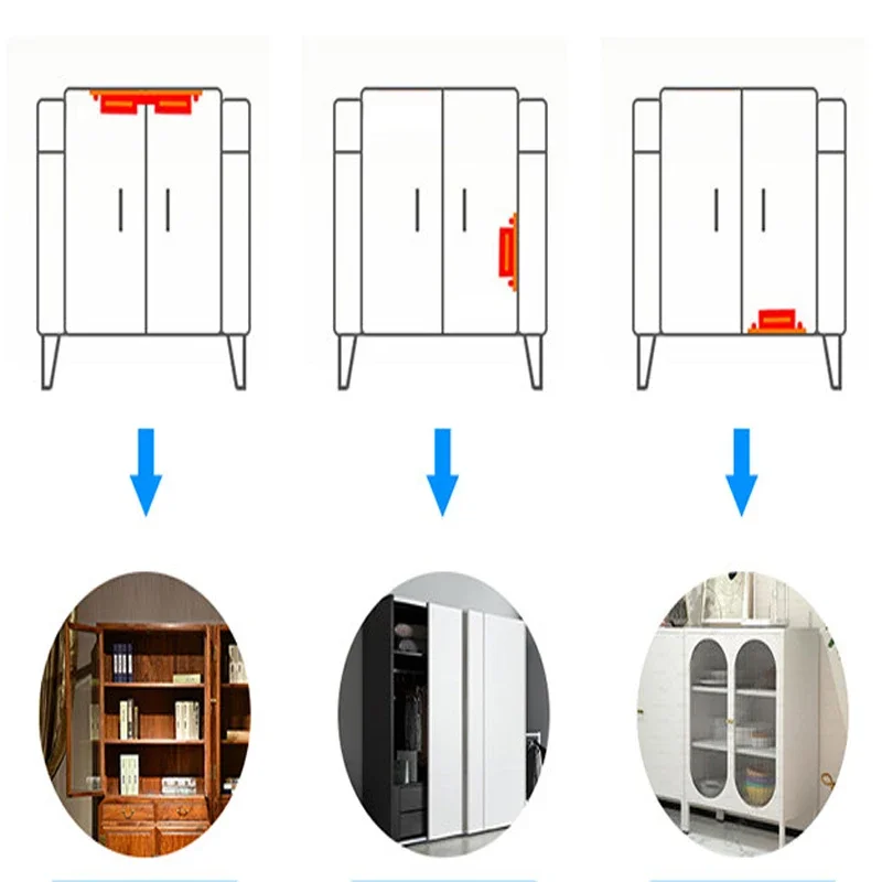 Cabinet Door Catch Wardrobe Magnetic Latch Self Closing Hardware For Double And Single Door Tight Seal Closure