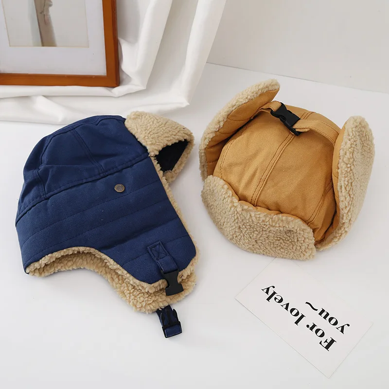 Men's And Women's Keep Warm And Cold Protection In Winter Ear Protection Cotton Hat Northeast Outdoor Riding Cap Tide