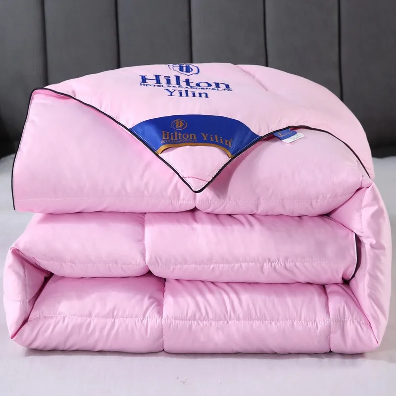 100% Goose Down Duvet Solid Color Quilted Warm And Comfortable Cotton Quilt King Queen Full size Skin-Friendly Cotton Quilts
