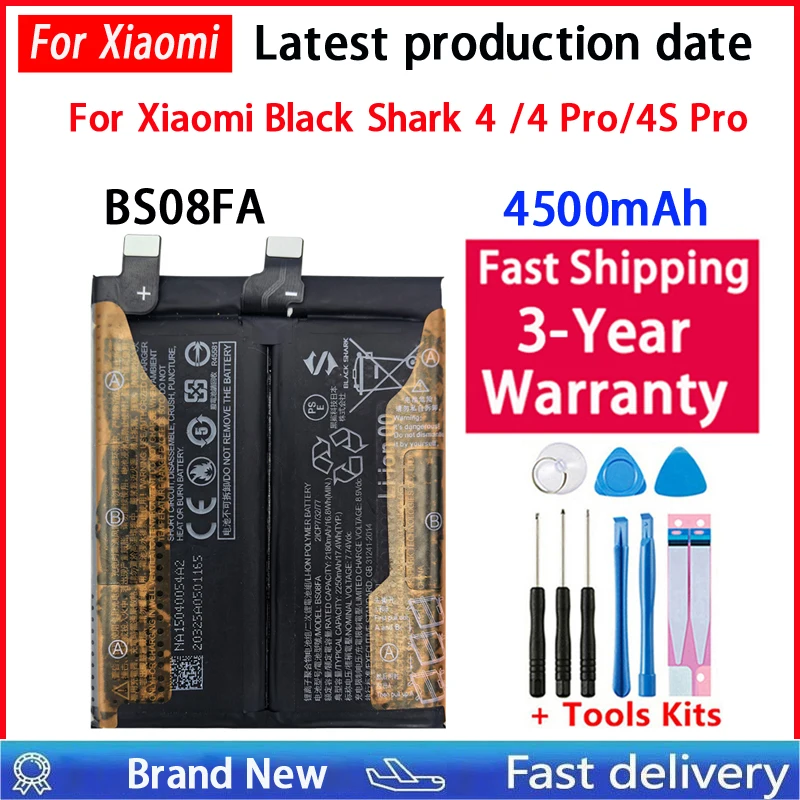 BS08FA Replacement Battery For Xiaomi Black Shark 4 Pro 4Pro / 4S Pro 4SPro PRS-H0 PRS-A0 5RS KSR-A0 Batteries