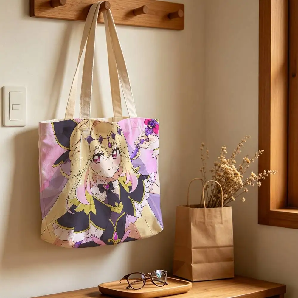 Cure Arcana Shadow  Printed Canvas Tote Bag with Zipper for Work School and Travel