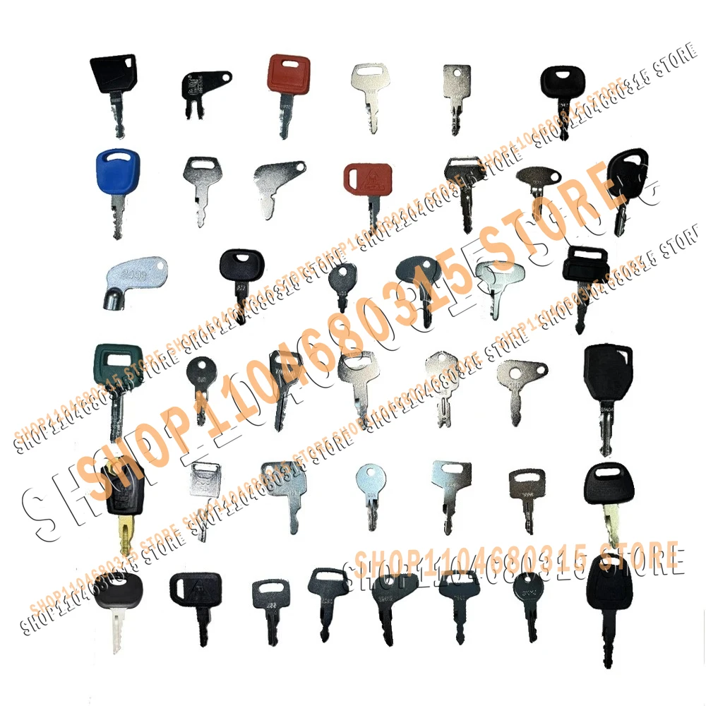 41pcs Brand New Heavy Equipment Keys Set for Case Komatsu JC Kubota Bobcat JLG CA Vol KAT