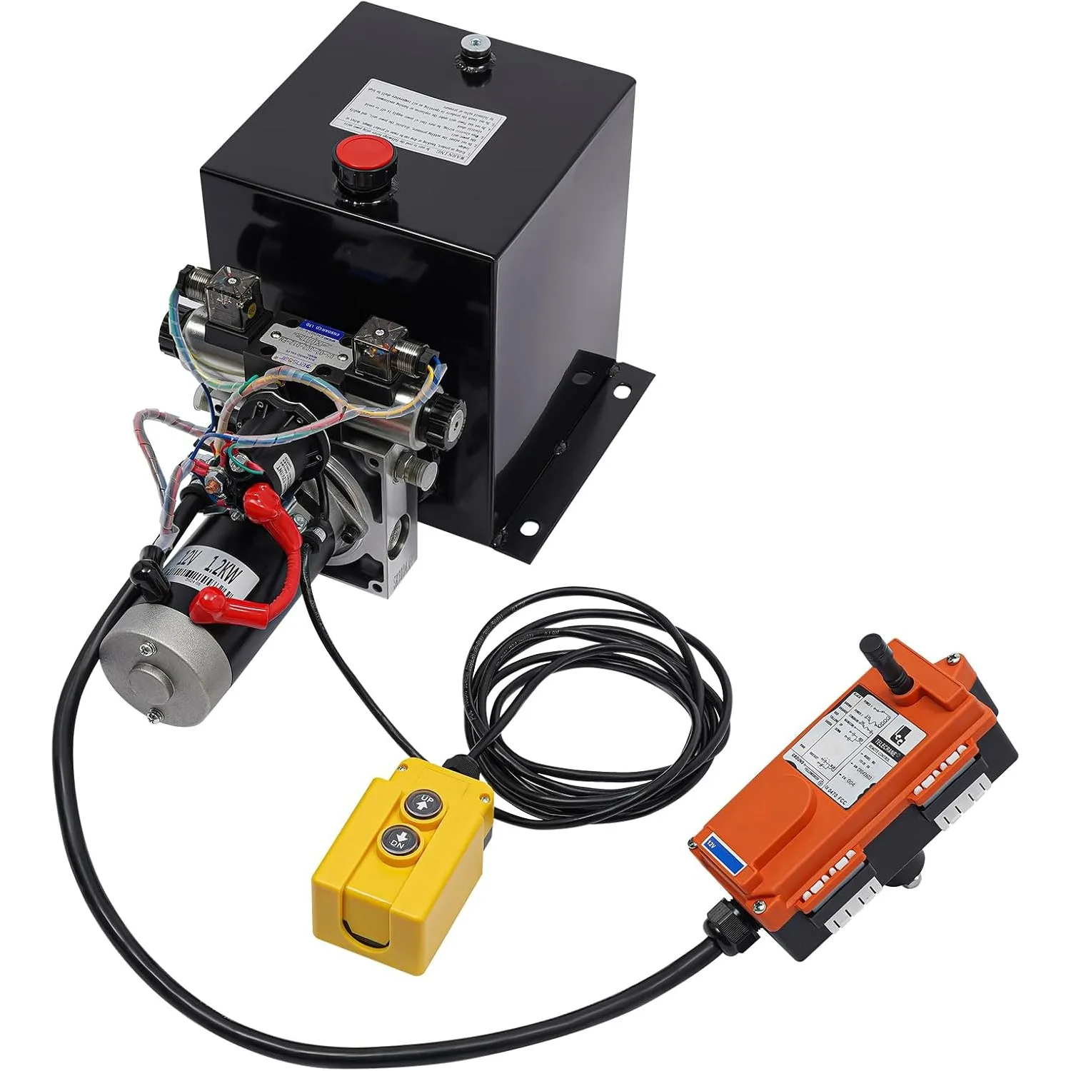 

Гидравлический блок питания, гидравлический насос с прицепом двойного действия 12 В постоянного тока с баком на 8 литров и беспроводным пультом дистанционного управления, насос гидравлической станции