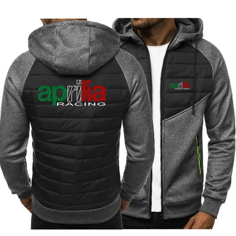 Spring and autumn Hoodie men's APRILIA logo car animation fun printing high quality cotton men's Jacket Hoodie hip hop casual