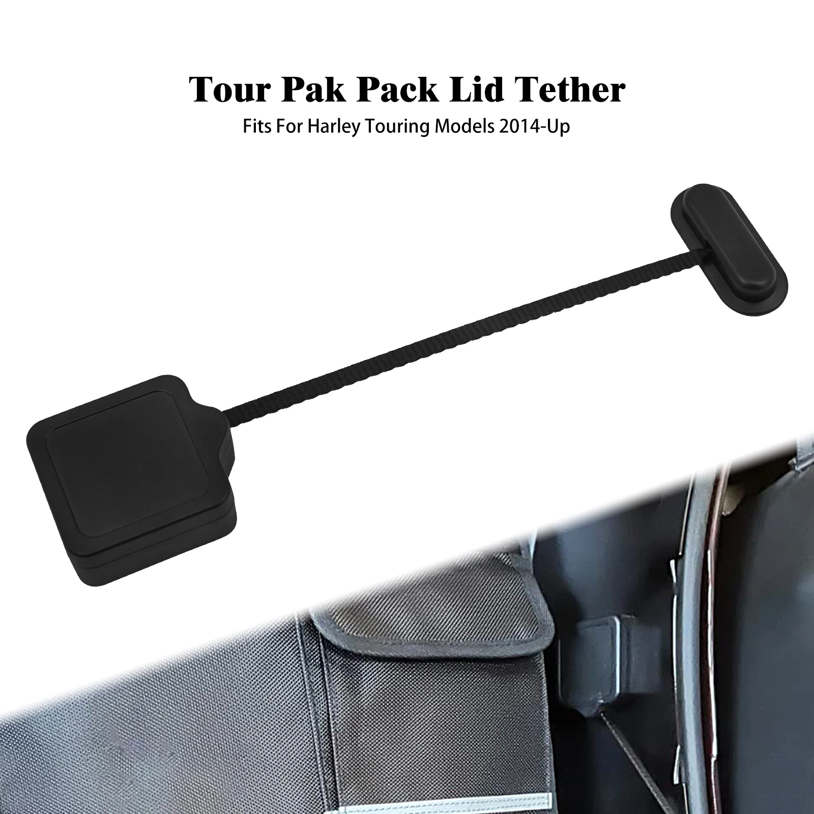 

Tour Pak Pack Lid Tether Motorcycle Saddlebag Lid Tether For Harley Touring Road King FLHTK Street Electra Glide FLTRX 2014-2023